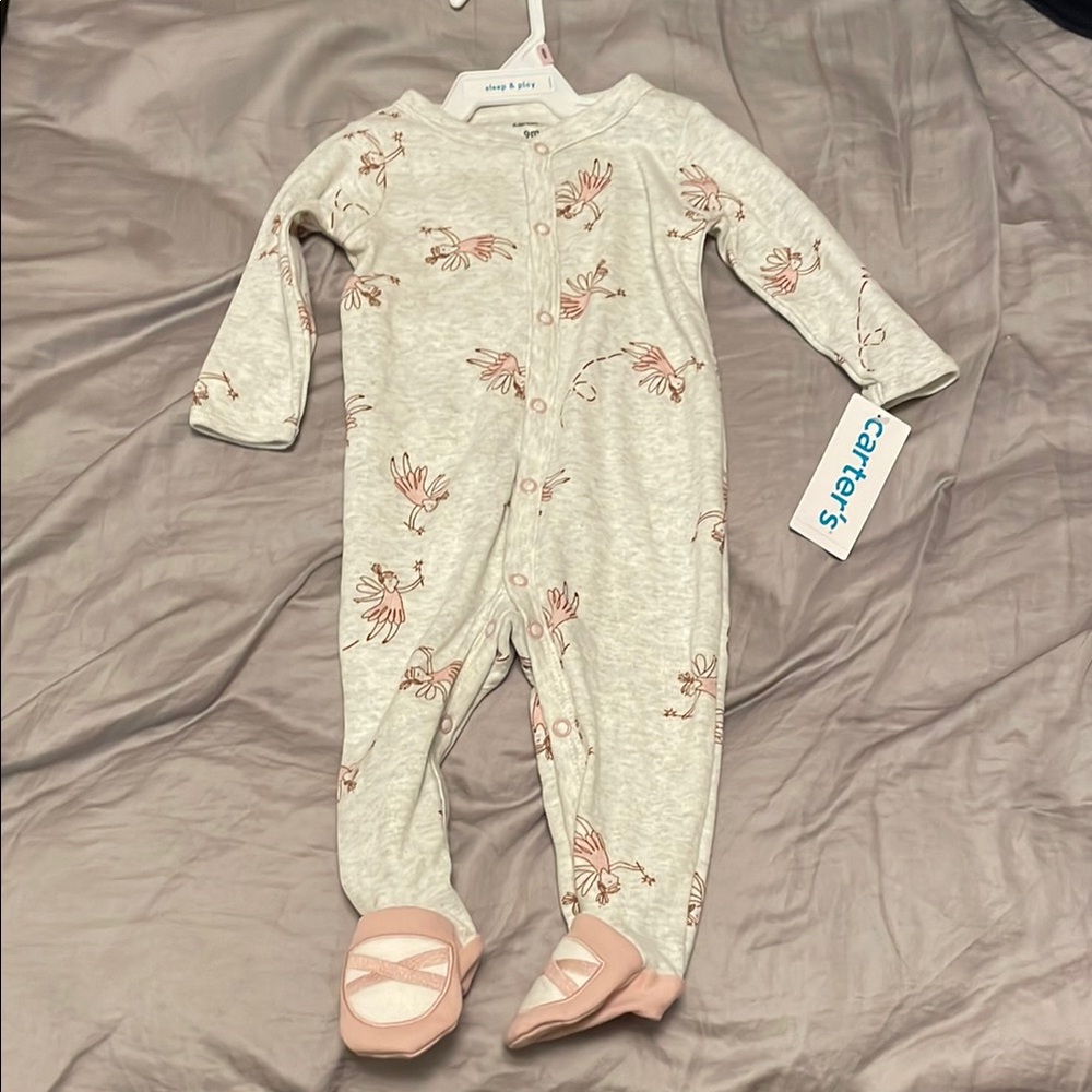 Carter's sleep and play fairy print pajamas